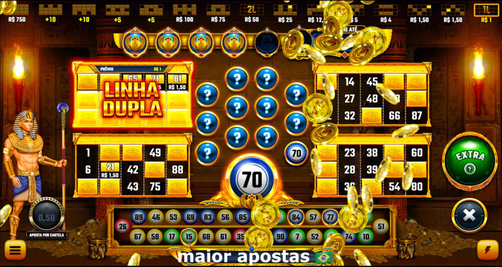 linha dupla no jogo de bingo online