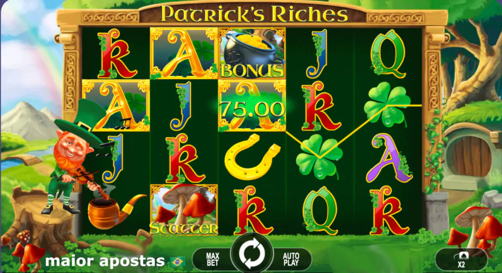 jogando-o-slot-Patricks-Riches-7mojos