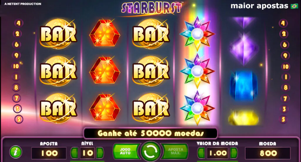slot-Starburst-da-provedora-de-jogos-netent